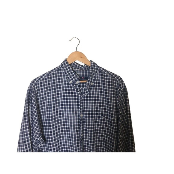 Vineyard Vines Shirt Men's Size XL Blue Plaid Classic Fit Tucker Button Up - Picture 3 of 7